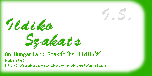 ildiko szakats business card